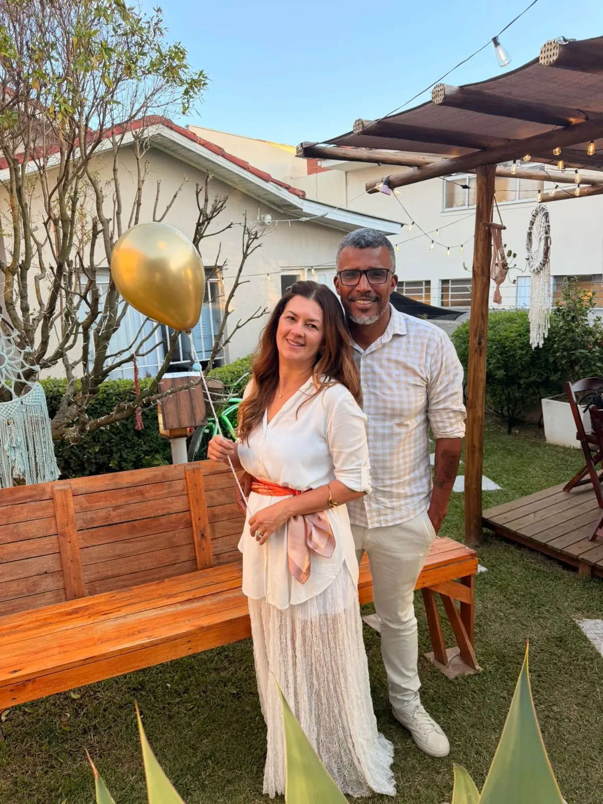 Priscila com o marido Siro